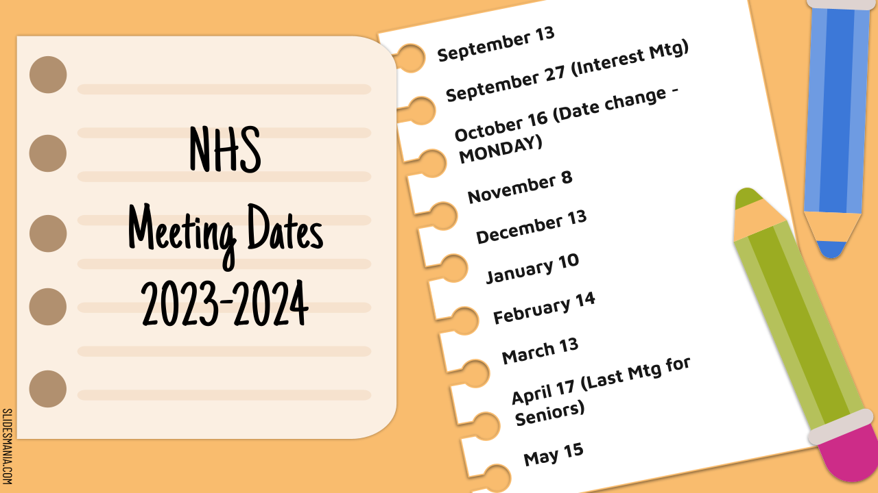 NHS Meeting Dates for 2023-2024