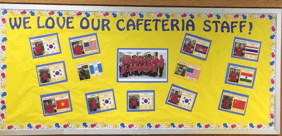 cafeteria-sign-recognizing hard-working-staff
