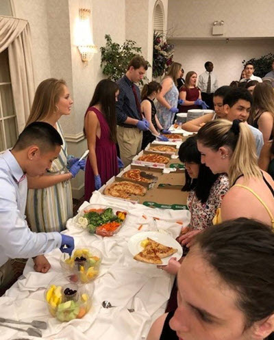 students-enjoying-the-buffet-at-day-prom