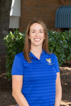 Jen Krempasky in a blue polo